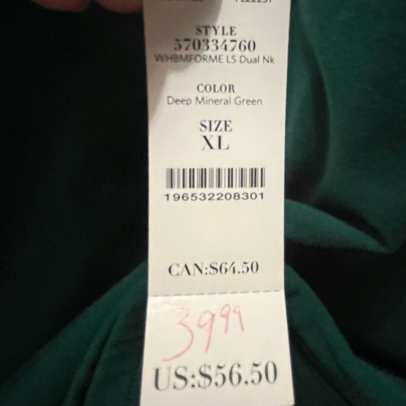 BNWT WHBM GREEN TOP. - Picture 2 of 4